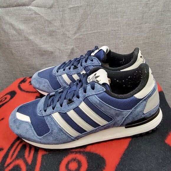 Shoes Zx 700 Navy Adidas Sneakers ZX 700 Navy Blue Lace Up Men's